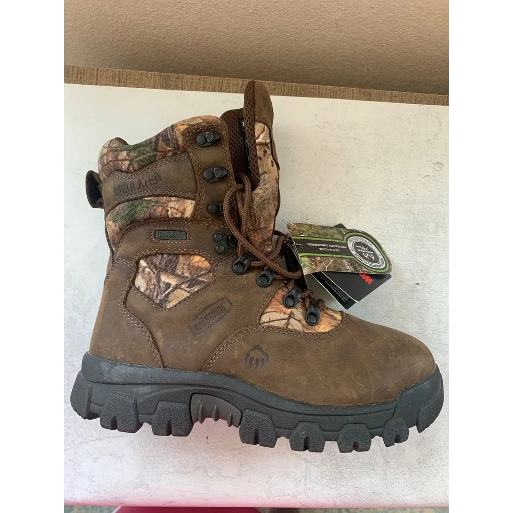 Wolverine 7M Hunting Boots Brown Camo Waterproof 400g Thinsulate W30083